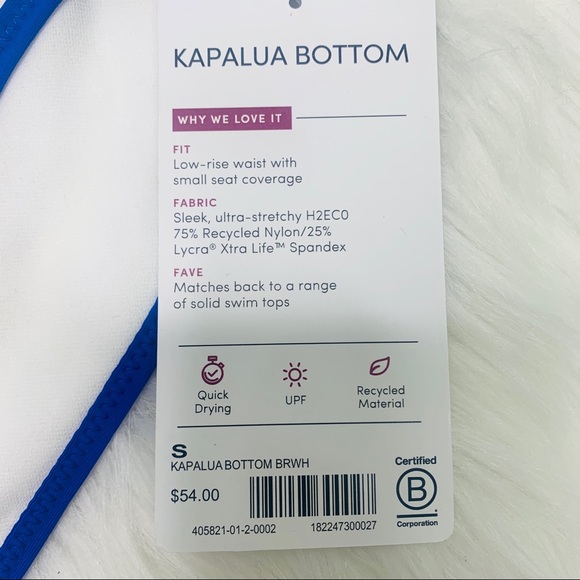 Athleta White Yellow Fuchsia Blue Color Block Bikini Bottoms Size Small NWT - Picture 7 of 8